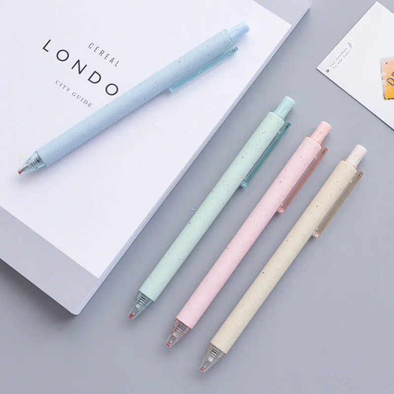 12-pack of 0.5mm quick-drying gel pens with push mechanism in assorted colours
