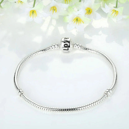Elegant silver-plated beaded bracelet with a modern, sophisticated design