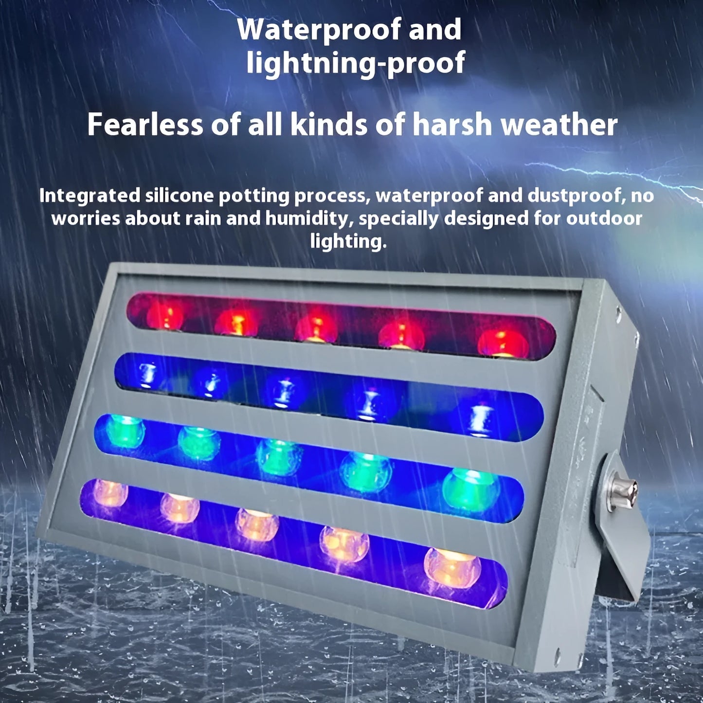 LED rainbow tree lamp with aluminium alloy shell for outdoor RGB colour projection lighting