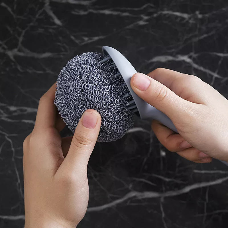 Nano Cleaning Scrubber Set in white and blue for kitchen decontamination