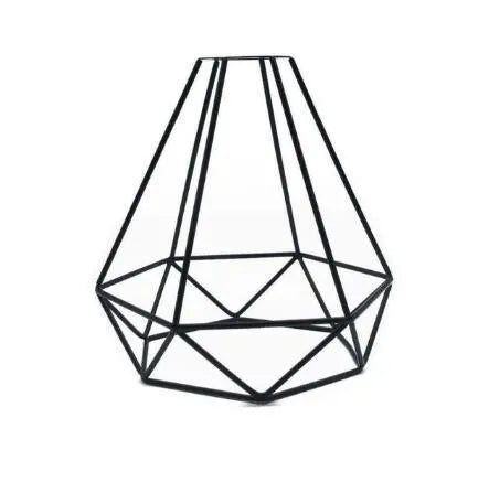 Minimalist wrought iron table lamp shaped like wine bottle with warm white LED light