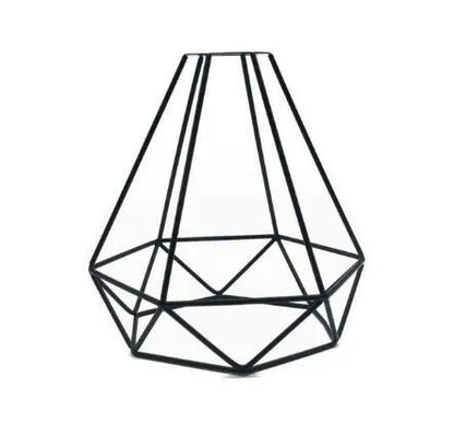 Minimalist wrought iron table lamp shaped like wine bottle with warm white LED light