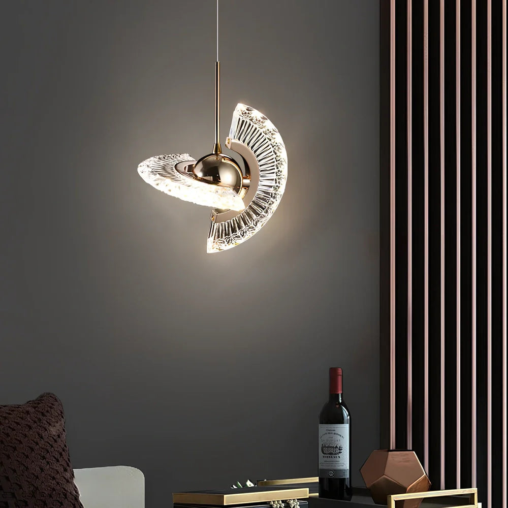 Zinc alloy UFO chandelier with fishing line design and adjustable 2m height