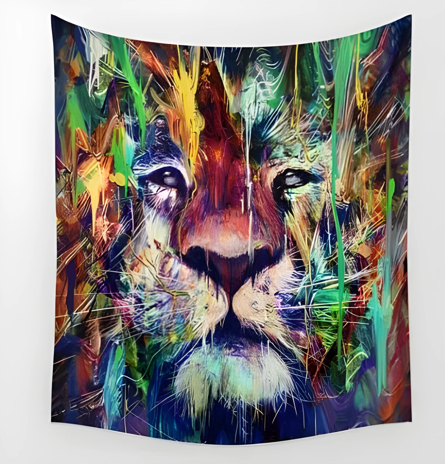 Bohemian animal print polyester tapestry suitable for wall hanging or beach use