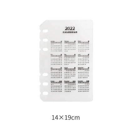 Handwritten label adhesive sticker set showing grid layouts, sticky notes, and A6 rulers on paper