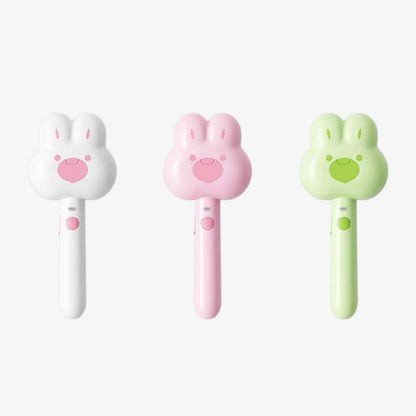 Rechargeable pet steam grooming comb in green, pink or white with cartoon design
