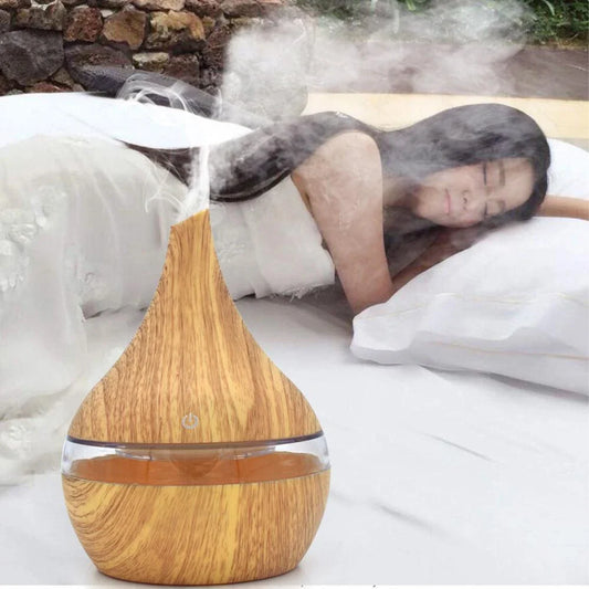 Elegant ultrasonic essential oil diffuser with whisper-soft mist and soothing aromas for relaxing home ambience