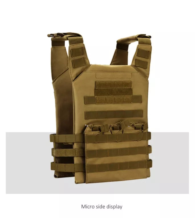 Men's Tactical Vest in oxford material with MOLLE design for gear attachment