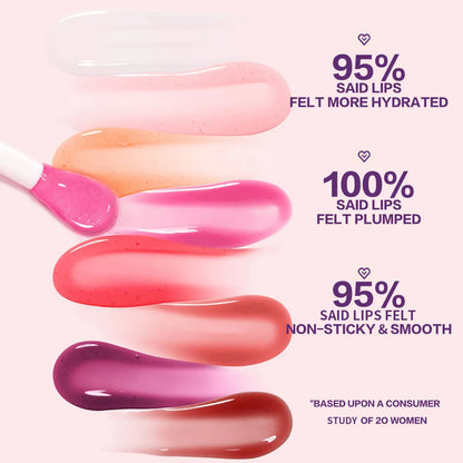PHOFAY Juicy Lip Oil bottle with doe-foot applicator in non-sticky formula