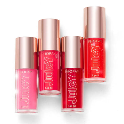 PHOFAY Juicy Lip Oil bottle with doe-foot applicator in non-sticky formula