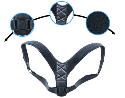 Children's medical posture corrector with reinforced nylon and PU leather for durable support
