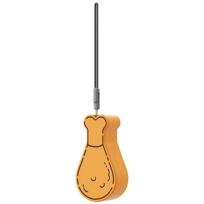 Orange and white portable pet water bottle with attached food container and carry sling.