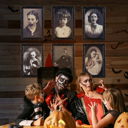 Spooky 3D changing face Halloween picture frame with realistic ghostly figure design