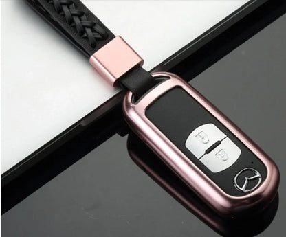 Aluminum alloy key case for Mazda with CNC engraving