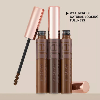 PHOFAY Tinted Eyebrow Gel in a 10ml tube with precision brush for natural-looking brows