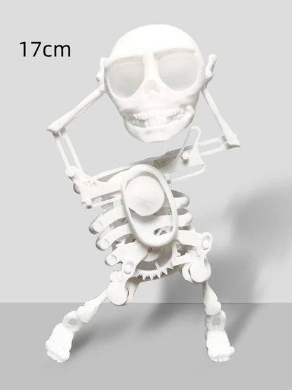 Customizable 3D Skull Desktop Toy with Gravity-Defying Design, Available in White, Pink and White, Red and Green, and Purple and White Color Options