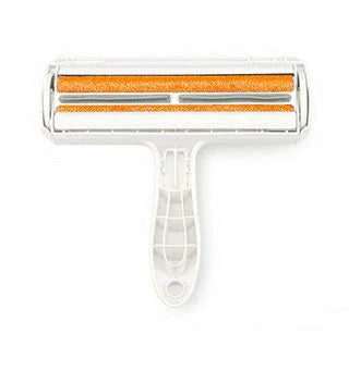 Efficient pet hair remover tool in red and blue for furniture and carpets