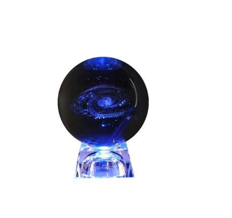 Captivating Galaxy Crystal Ball, a mesmerising celestial-inspired orb crafted with premium K9 crystal