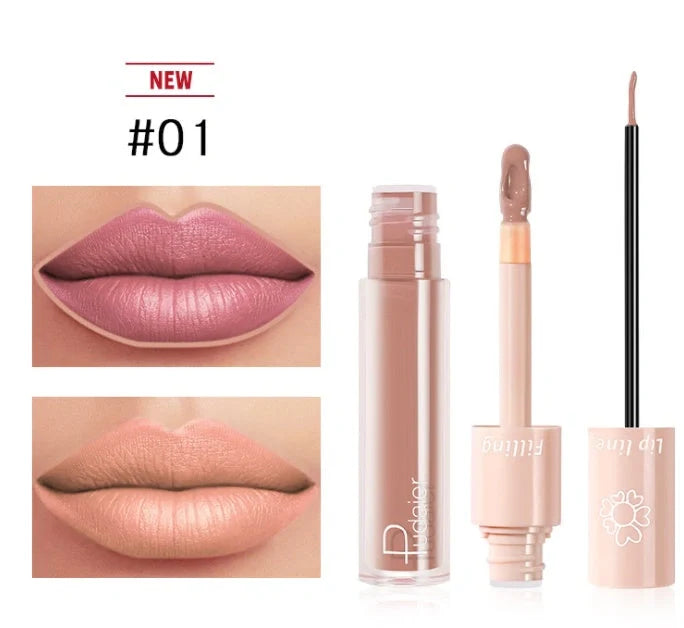 Pudaier dual-ended lipstick and lip gloss tube with 20 colour options
