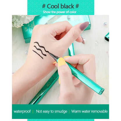 Beginners eye liner in jade green, 1g, with long-lasting makeup effect and warm water removable formula