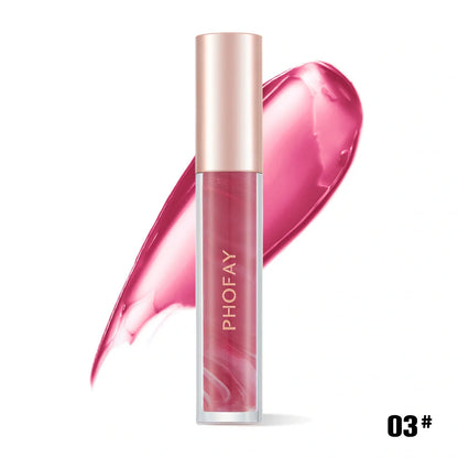 PHOFAY Hydrating Rose Lip Gloss providing a glossy, moisturising finish for beautiful lips
