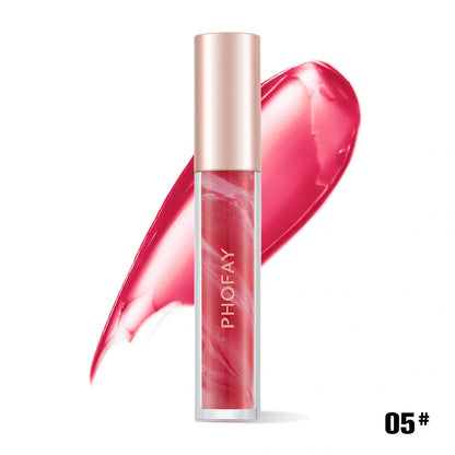 PHOFAY Hydrating Rose Lip Gloss providing a glossy, moisturising finish for beautiful lips