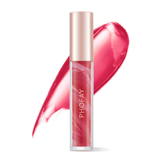 PHOFAY Hydrating Rose Lip Gloss providing a glossy, moisturising finish for beautiful lips