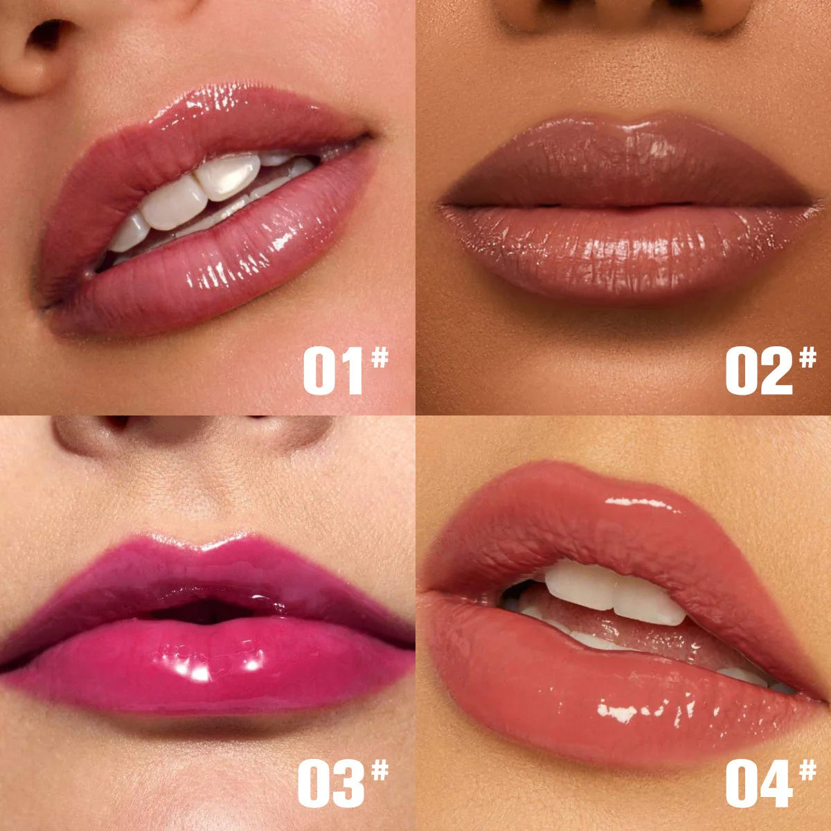PHOFAY Hydrating Rose Lip Gloss providing a glossy, moisturising finish for beautiful lips
