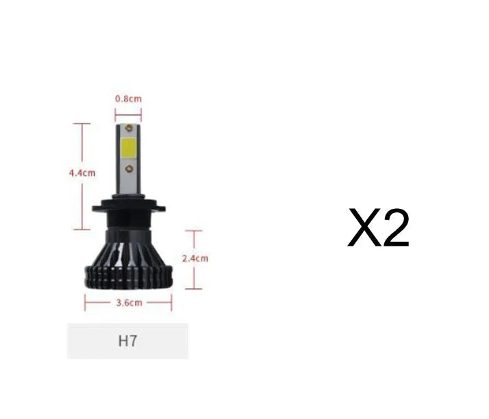 Car LED headlight bulb, 40W 3800lm 6000K, 9V-30V, custom COB lamp beads, single lamp