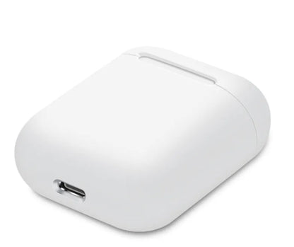 Soft silicone protective case for Apple AirPods charging box in various solid colours.