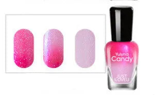 7ml oily warming nail polish bottle in a selected shade from W01 to W33, 33 colour options