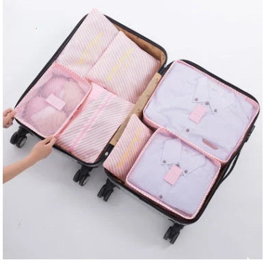 High-quality 6-in-1 waterproof travel organizer cubes in various colors for efficient packing and organization