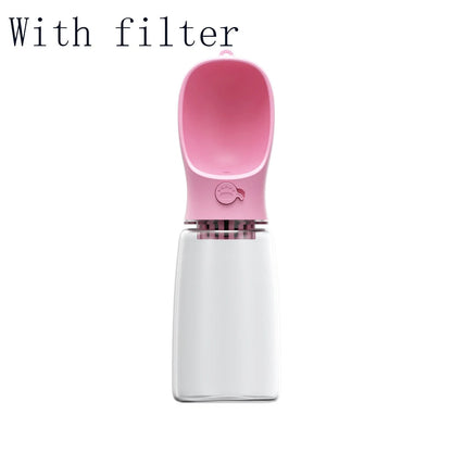 Durable, leak-proof pet water bottle with one-touch button for easy, mess-free hydration on the go