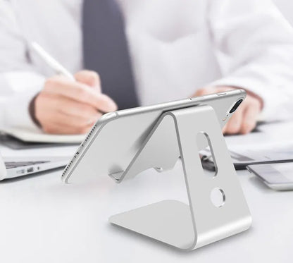 Aluminium phone and tablet stand in Black, Red, Rose Gold and Silver colour options