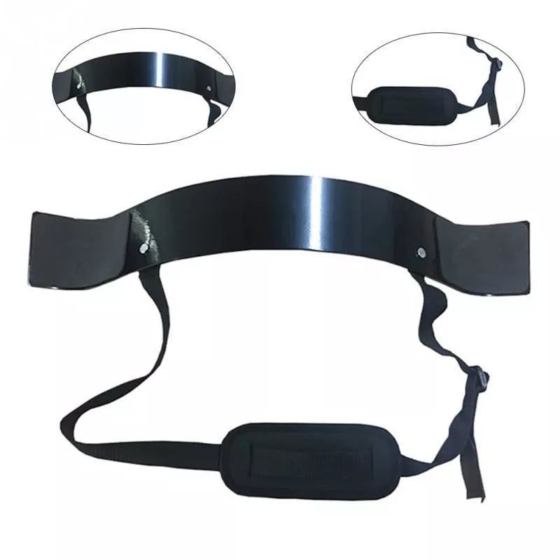 Aluminum alloy biceps training board with high-density sponge pads for elbow protection