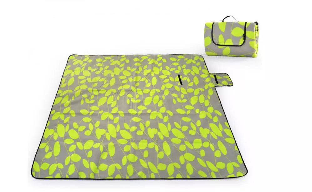 Waterproof outdoor picnic mat with cushioning, available in multiple designs