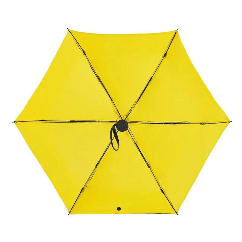 Compact, foldable umbrella in various colours offering premium weather protection and UV shielding