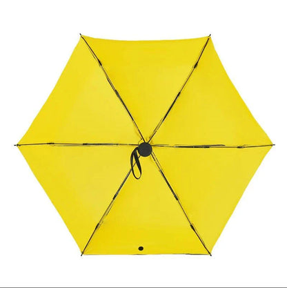 Compact, foldable umbrella in various colours offering premium weather protection and UV shielding