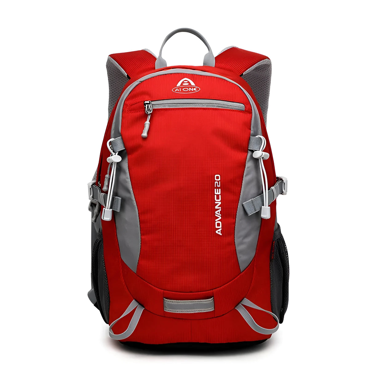 20 litre daypack backpack shown in one of seven colours: black, blue, green, orange, red, rose red, or turquoise.