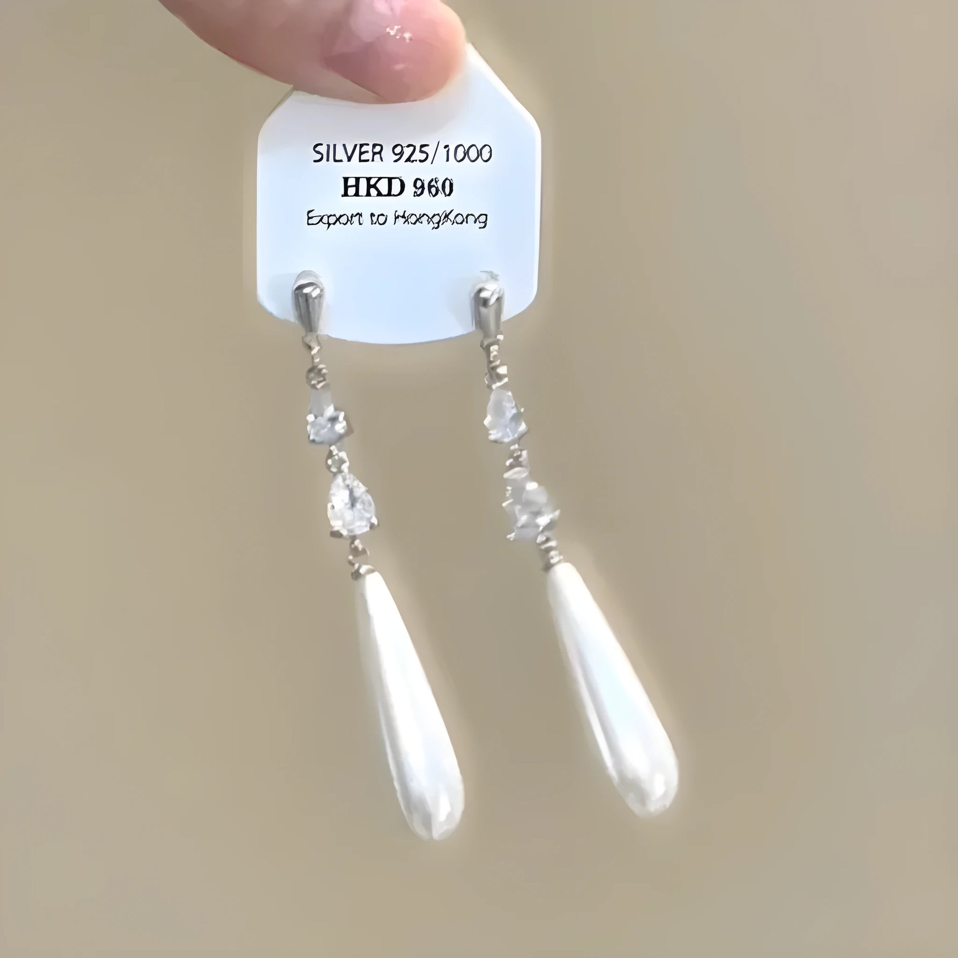 Geometric alloy ear clip with rhinestone stars, tassel and heart decoration for women