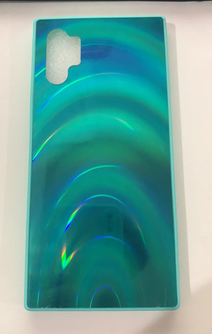 Rainbow mirror glitter phone case with slim-fit TPU PC acrylic back cover and precise cutouts