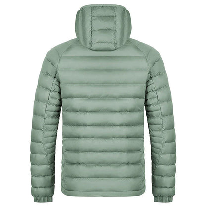 Cozy lightweight hooded jacket with pockets in various colors, perfect for men's winter fashion and outdoor activities