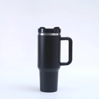 304 stainless steel vacuum cup with double-wall insulation showing 40oz capacity and 26cm height dimensions