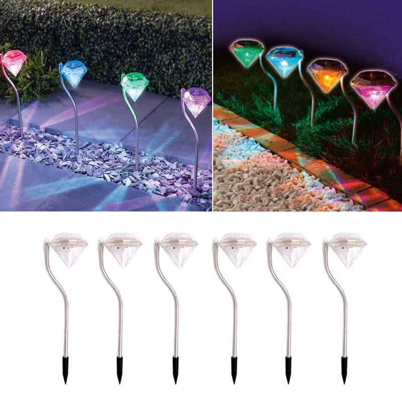 Solar-powered garden spotlight with adjustable angle and IP55 waterproof rating for outdoor lighting