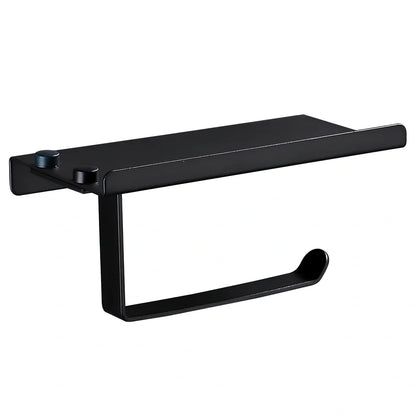 304 stainless steel towel rack with toilet paper holder and tissue box in mirror finish, 30cm wide for bathroom organisation