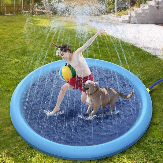 Splash Pad for Kids and Pets: Backyard Water Fun, Non-Slip, Meets Safety Standards, Versatile and Portable Design