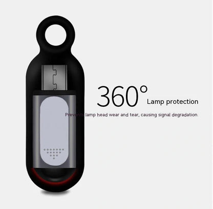 Compact aluminium cell phone infrared remote control with glossy black finish