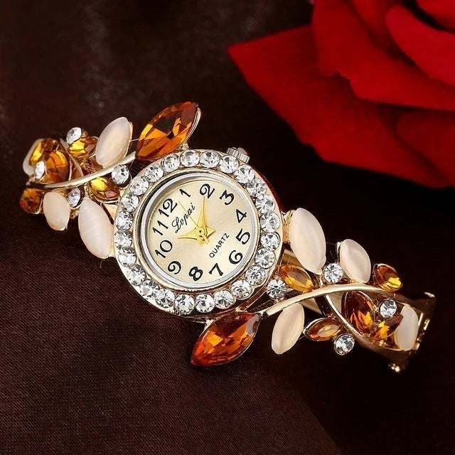 Vintage round dial quartz watch in royal blue, colourful, orange, purple, and red options