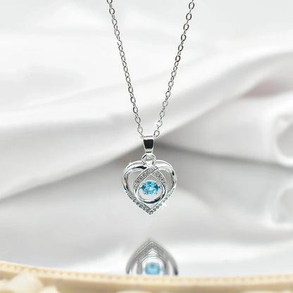 Elegant heart-shaped rhinestone clavicle necklace perfect for Valentine's Day gifts