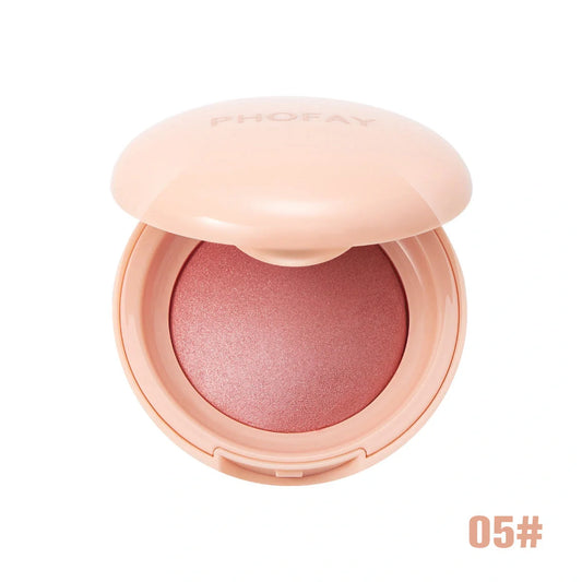 PHOFAY Luminous Powder Blush in compact with applicator for smooth, radiant application